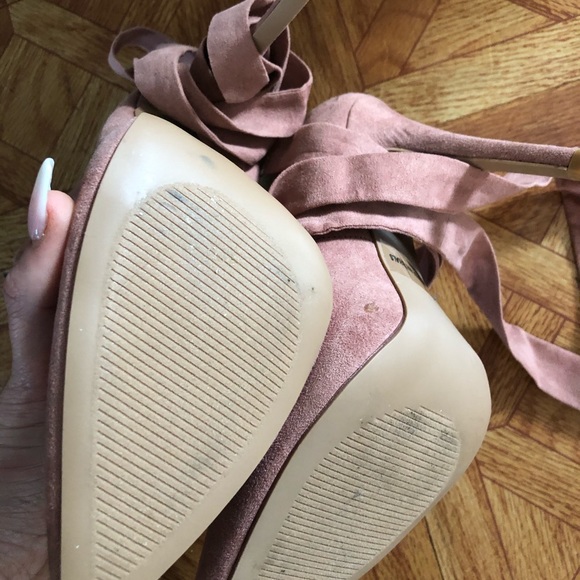 Qupid rose tie up heels - Picture 3 of 4